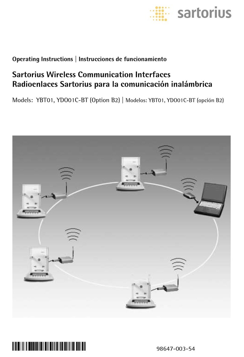 Sartorius YBT01, YDO01C-BT operating instructions