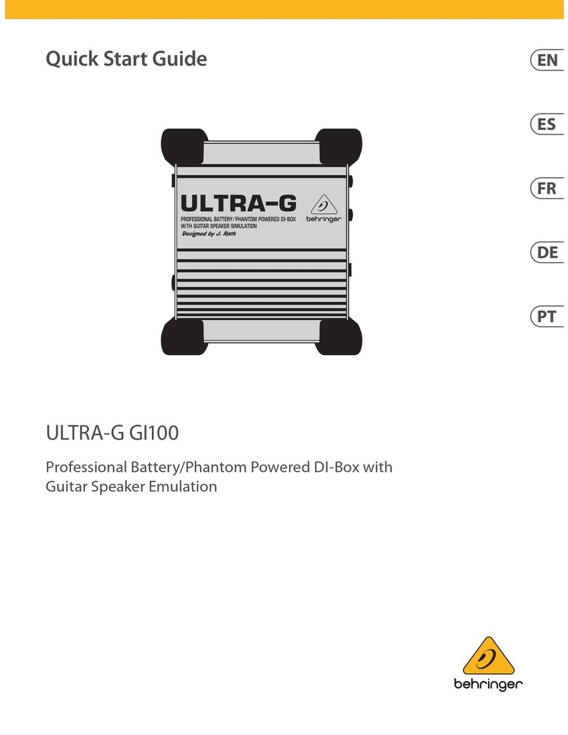 Behringer Ultra-G GI100 User manual