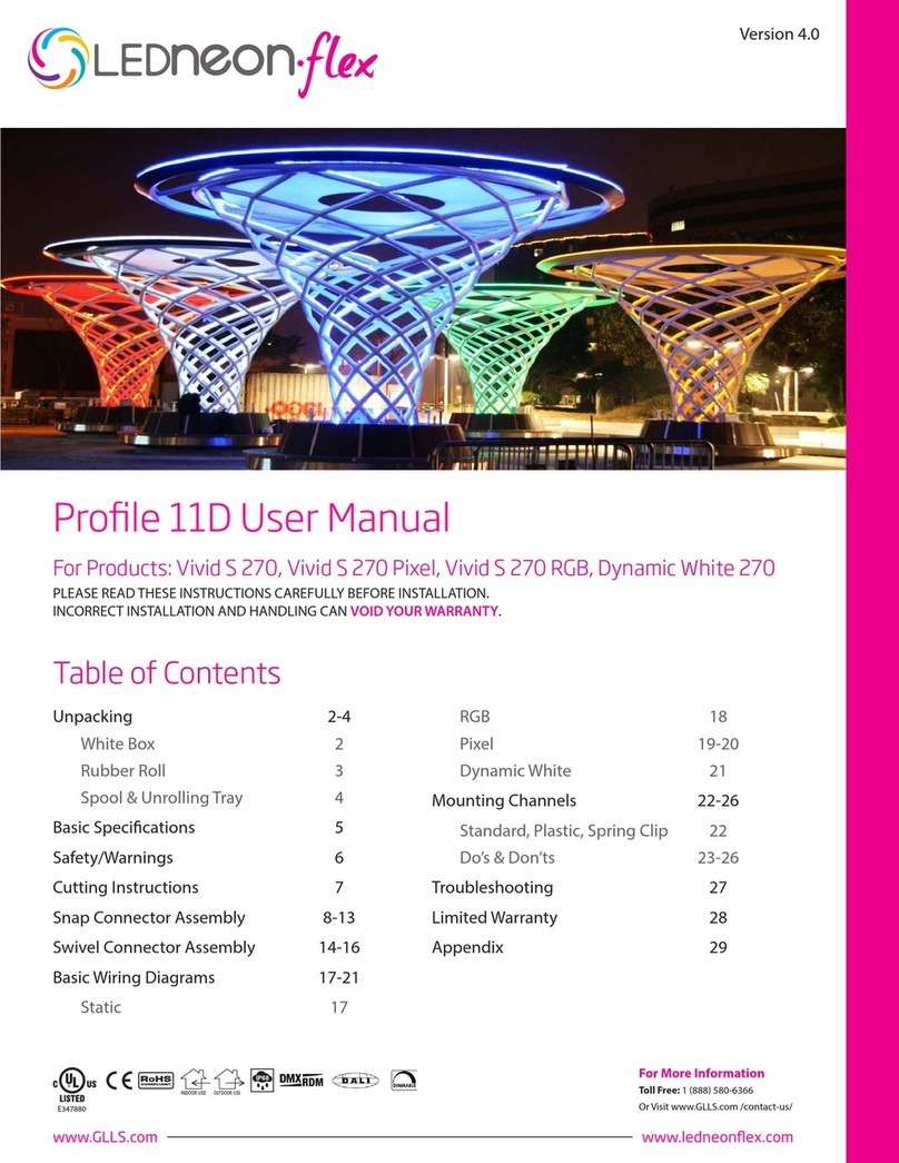 LED Neon Flex Profile 11D user manual