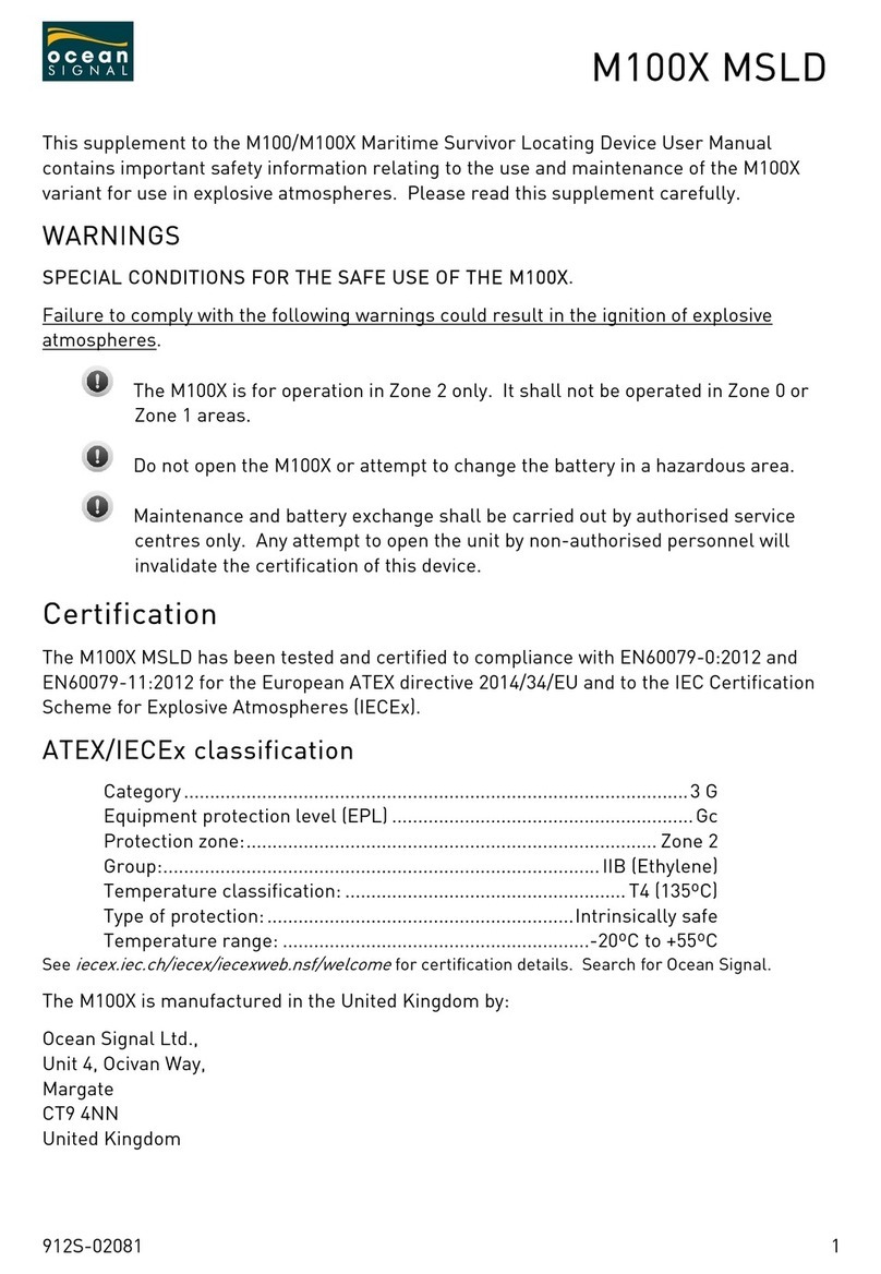 Ocean Signal M100 user manual
