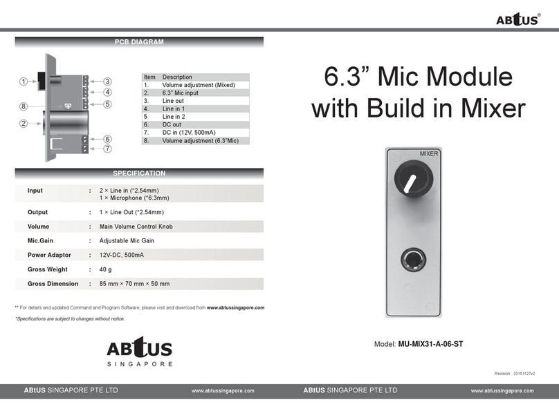 Abtus MU-MIX31-A-06-ST manual