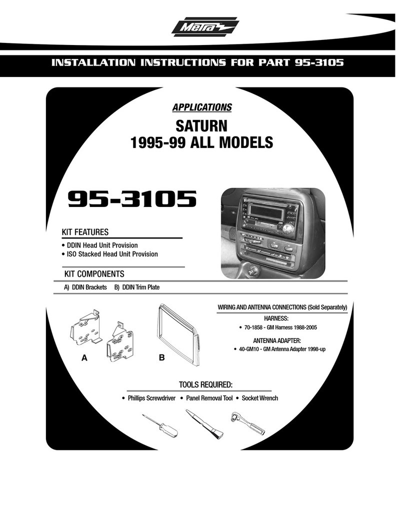 Metra Electronics 95-3105 installation instructions