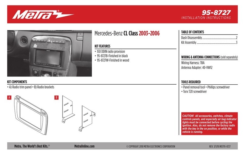 Metra Electronics 95-8727 installation instructions