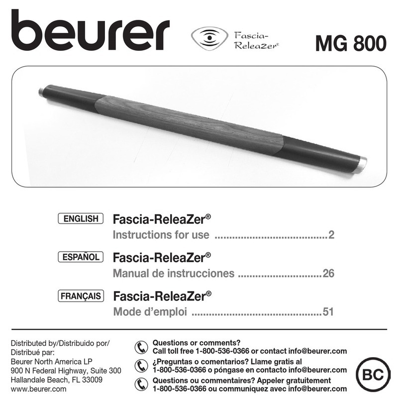Beurer Fascia-ReleaZer MG 800 Instructions for use