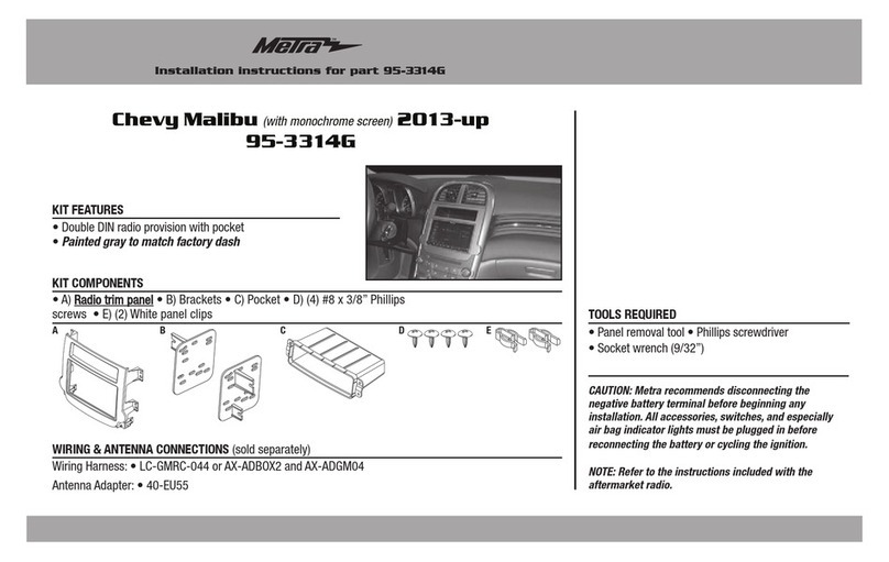 Metra Electronics 95-3314G User manual