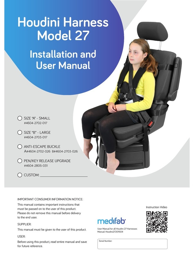 Medifab Houdini Harness 27 Installation and user manual
