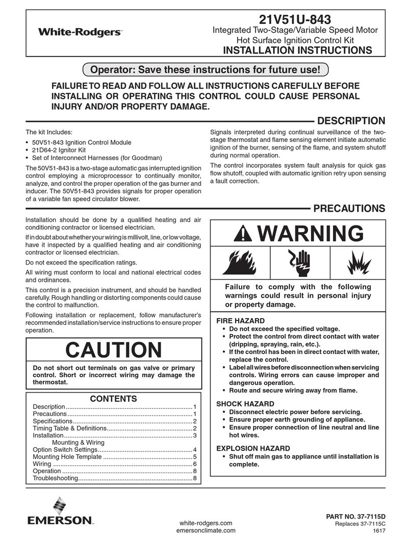 White Rodgers 21V51U-843 installation instructions