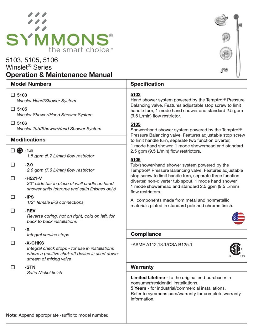 Symmons Winslet Series Manual Symmons Winslet Series Manual