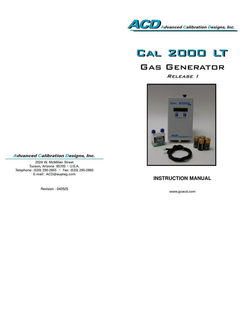 ACD CAL 2000 LT instruction manual