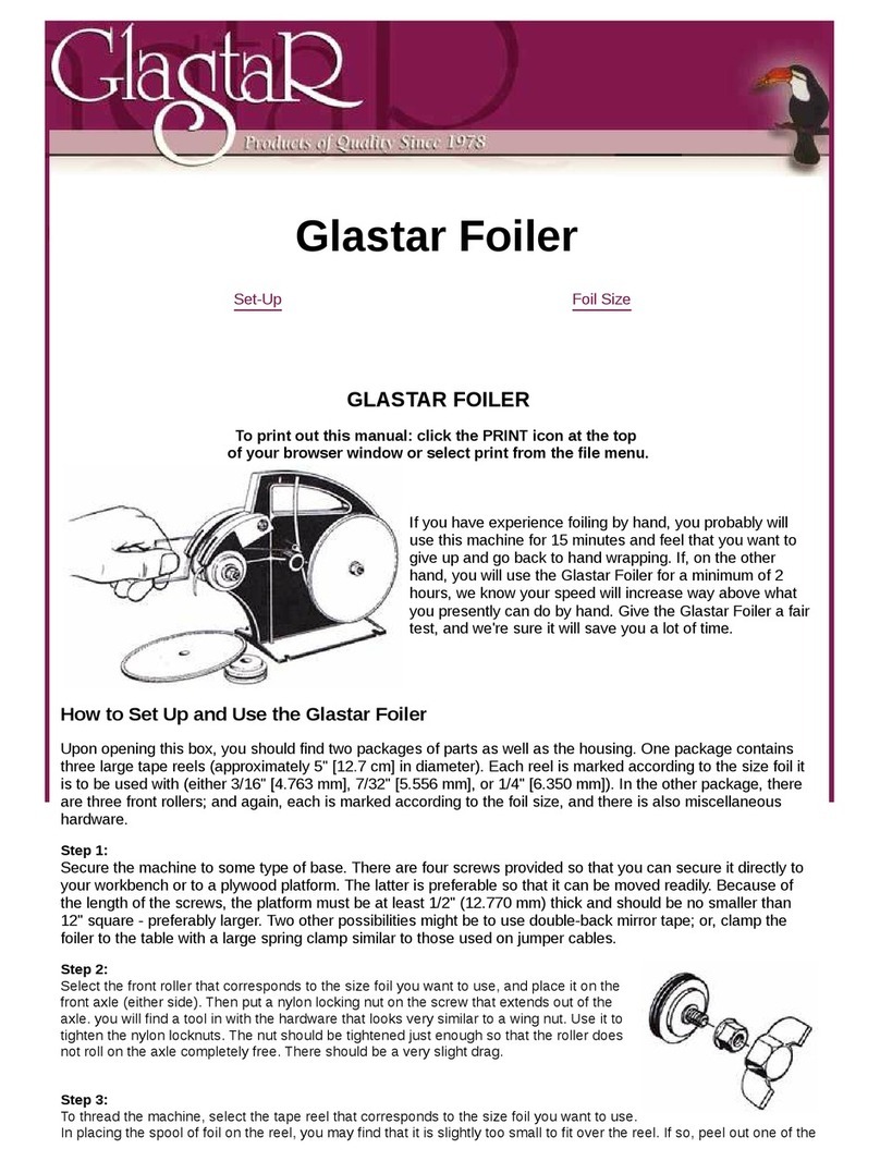 Glastar Foiler User manual
