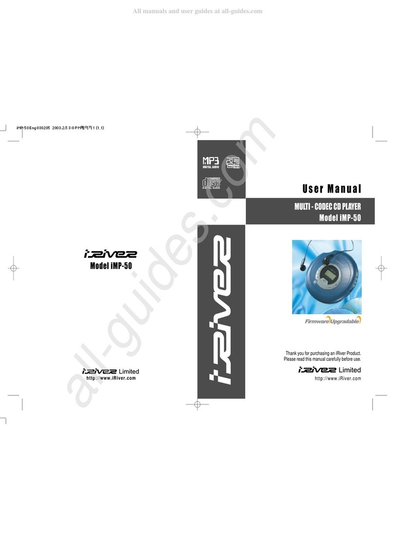 IRiver ChromeX iMP-50 user manual