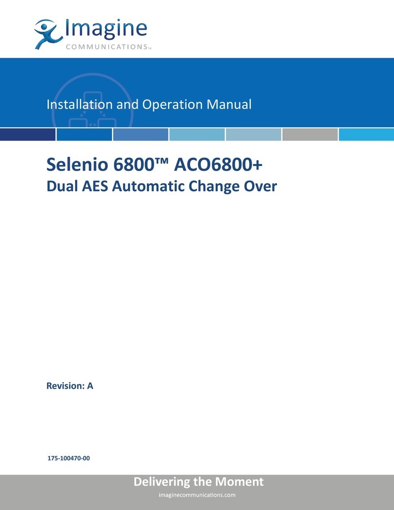 Imagine communications Selenio 6800 Installation and operation manual