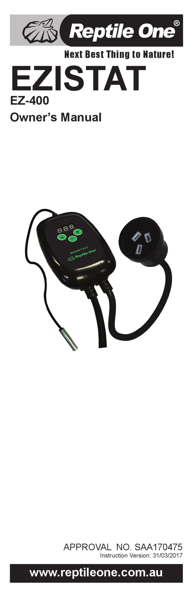 Reptile One EZISTAT EZ-400 owner's manual