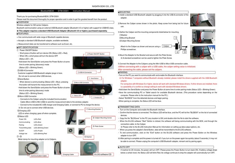 Niigata seiki DTW-DG01 User manual