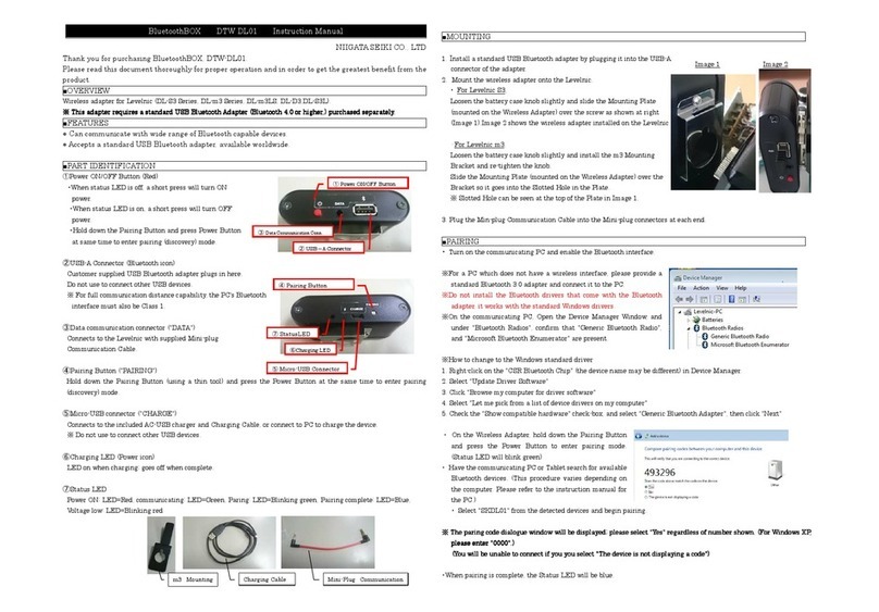 Niigata seiki DTW-DL01 User manual