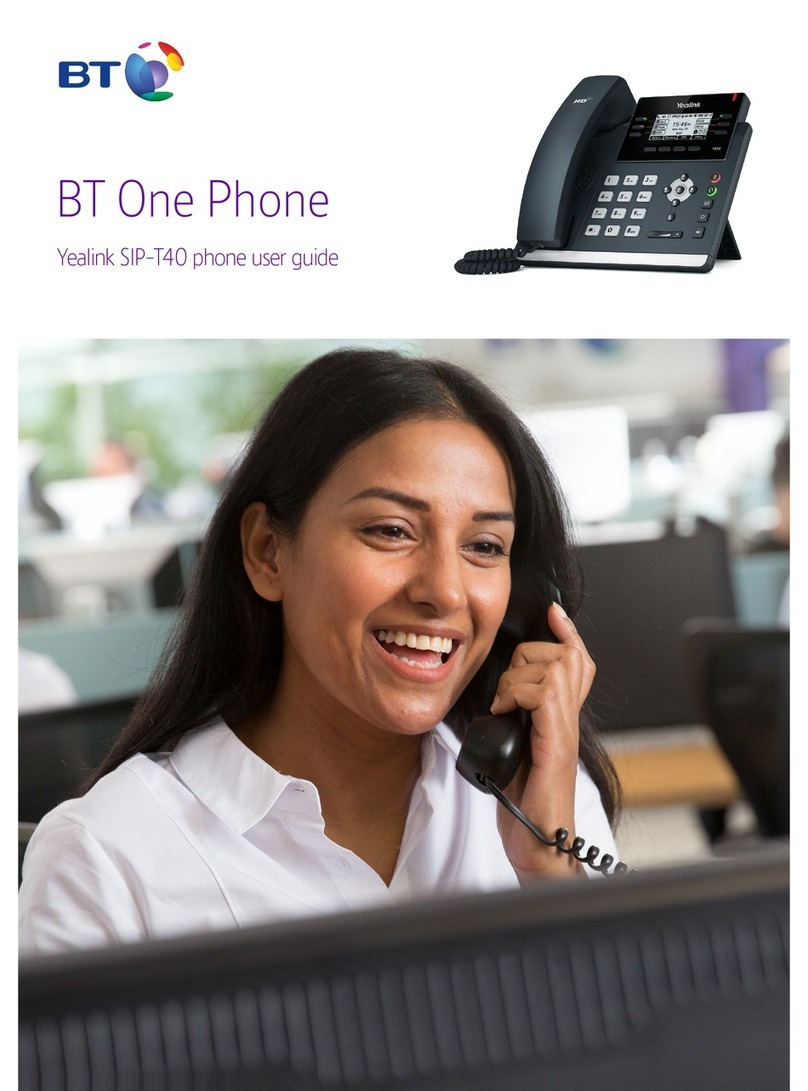 BT Yealink SIP-T40 User manual