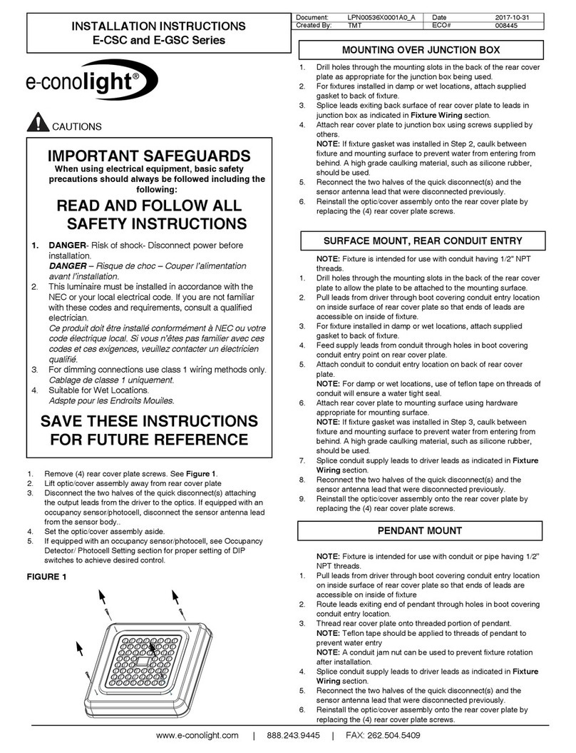 e-conolight E-CSC Series User manual