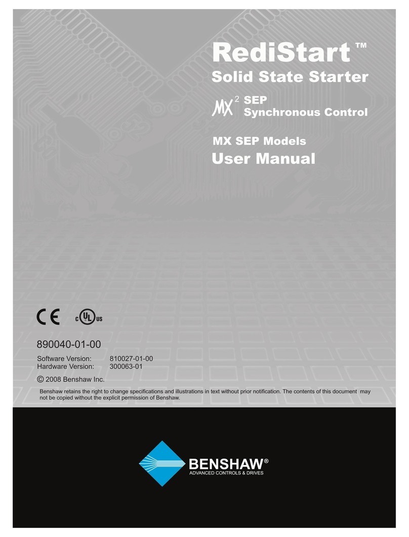 BENSHAW RediStart MX2  SEP user manual