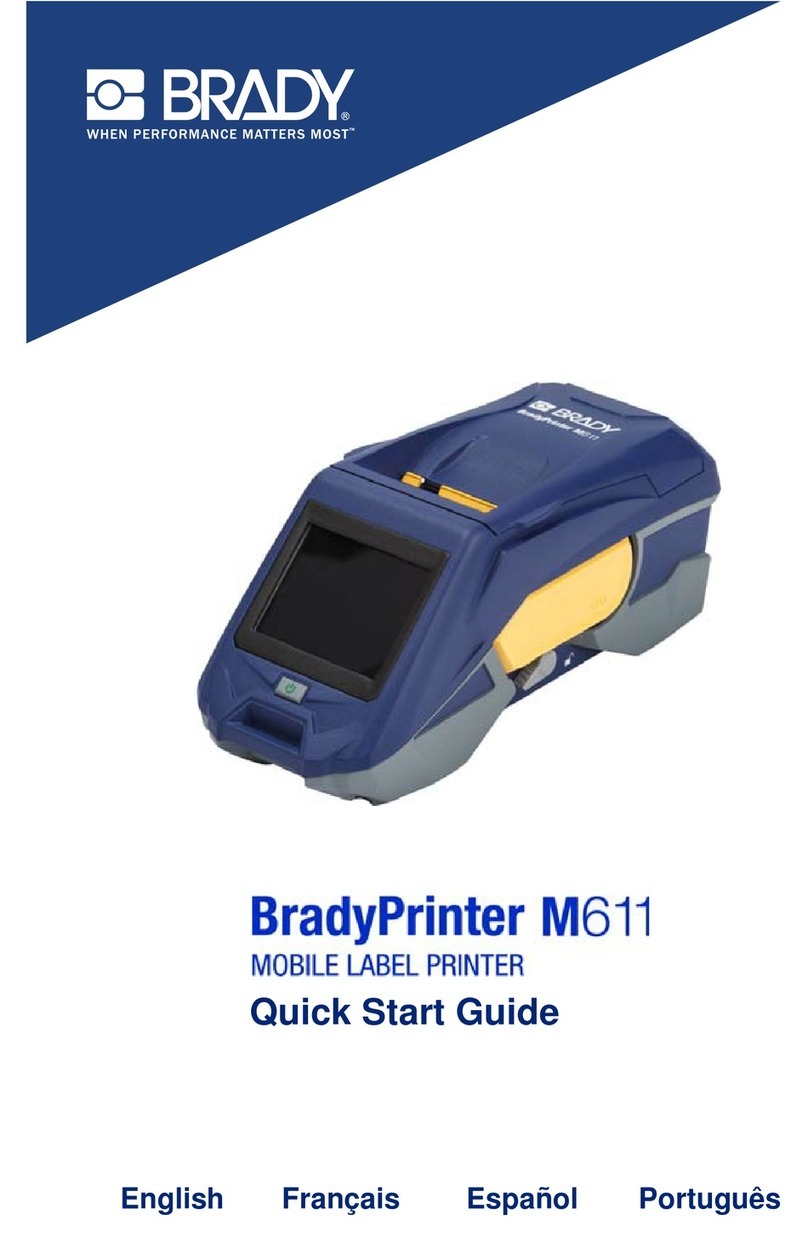 Brady BradyPrinter M611 quick start guide