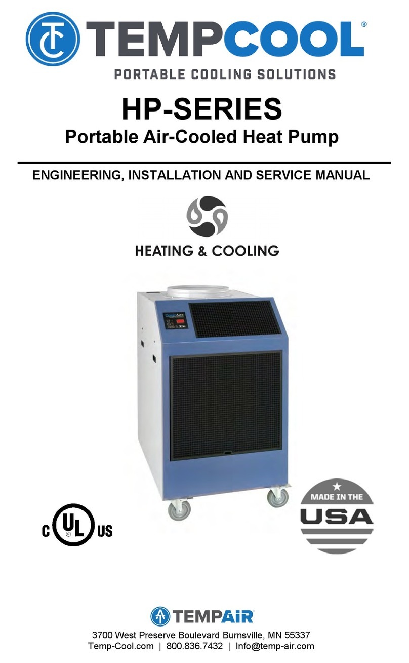 Tempair Tempcool HP Series Engineering, installation and service manual