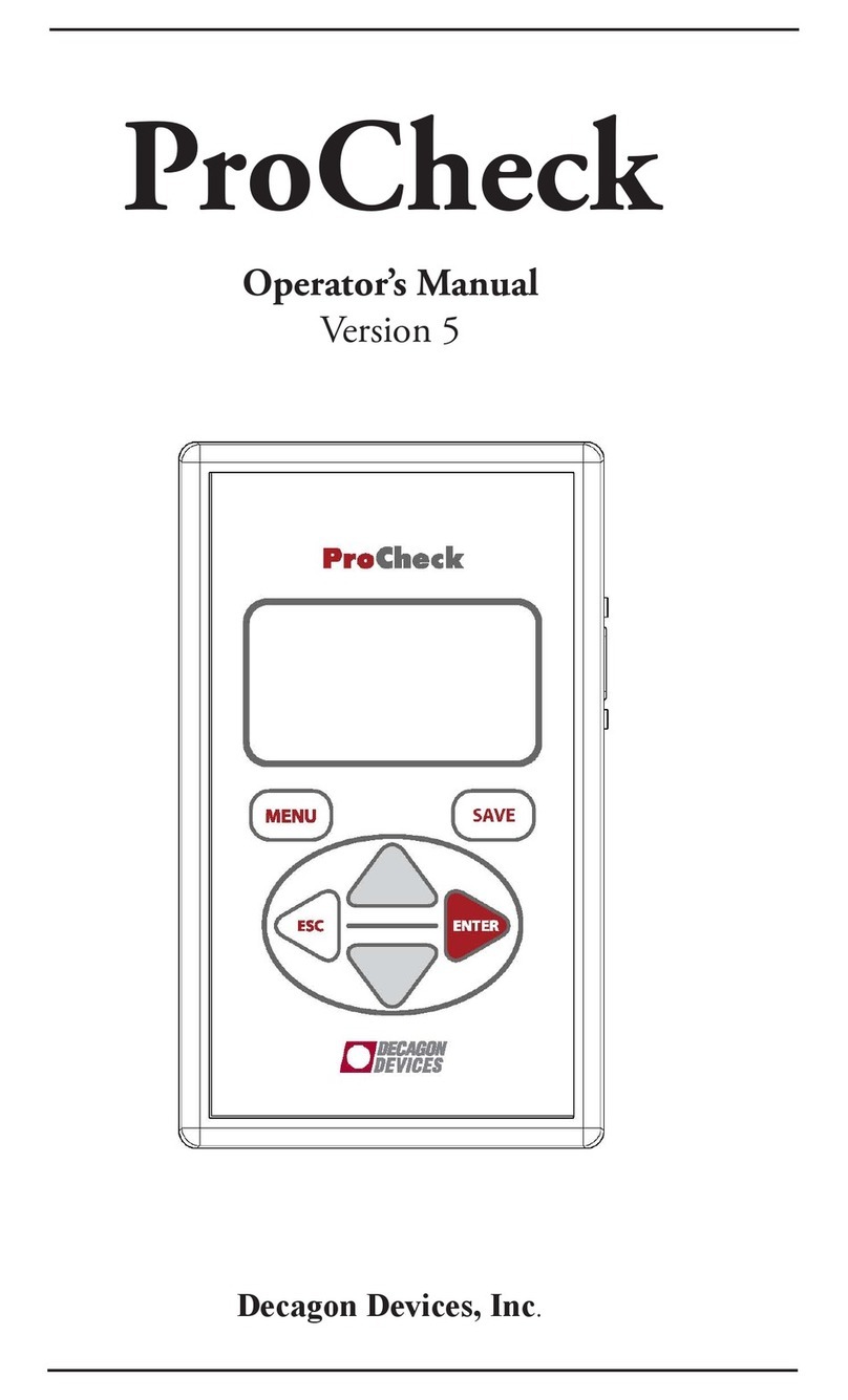Decagon Devices ProCheck User manual Decagon Devices ProCheck User manual