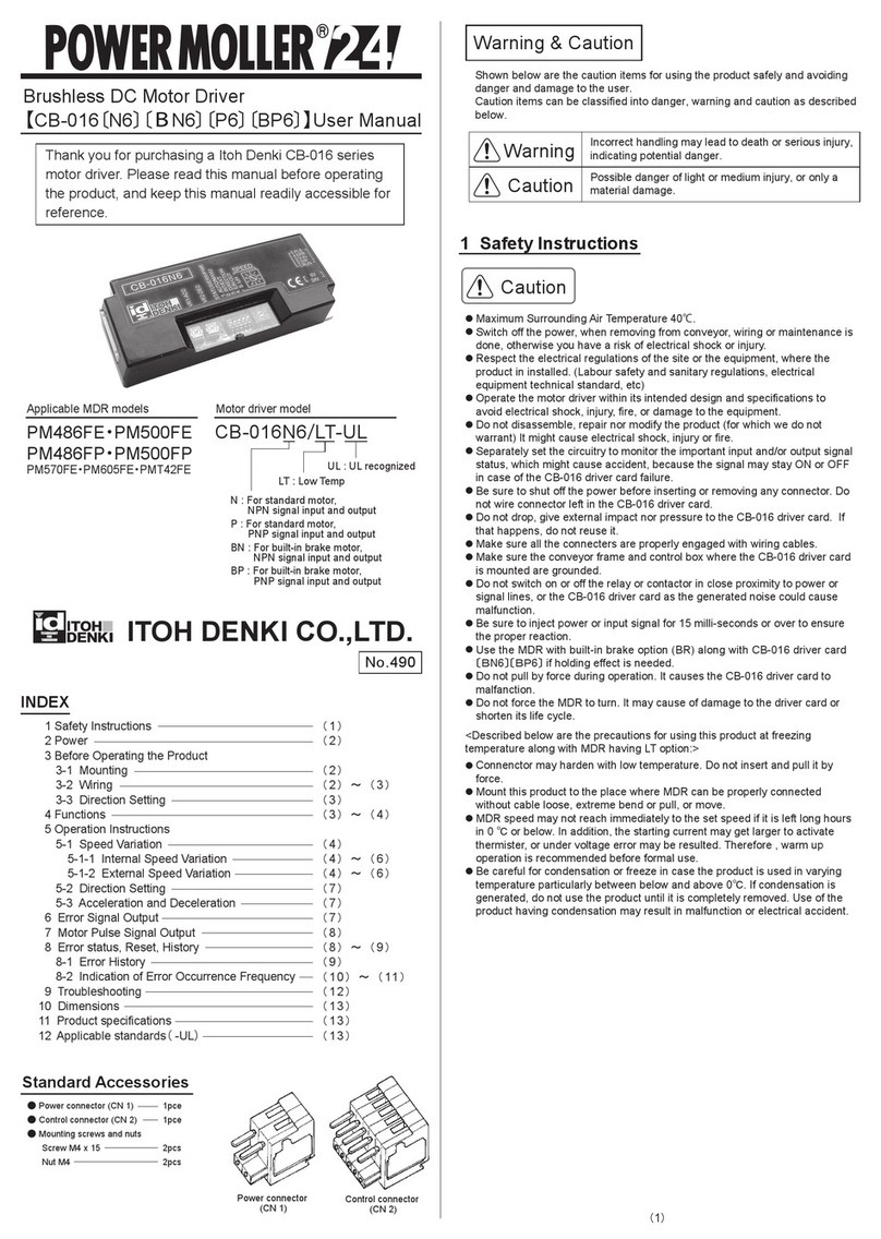 ITOH DENKI CB-016 series user manual