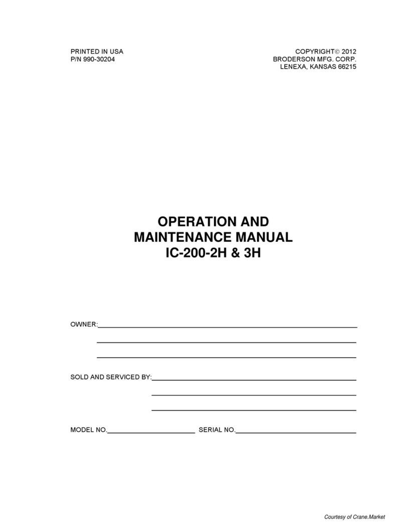 Broderson IC-200-2H Operation and maintenance manual