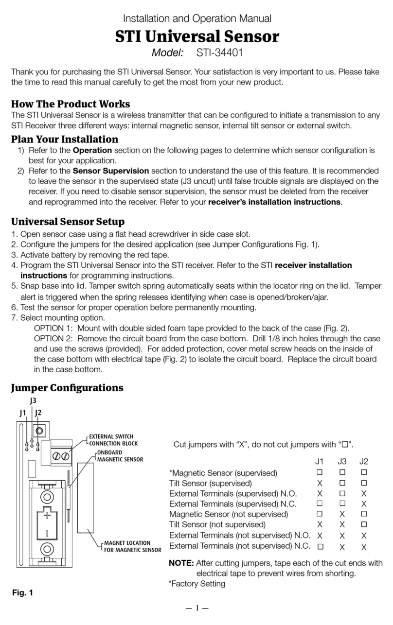 STI STI-34401 Installation and operation manual