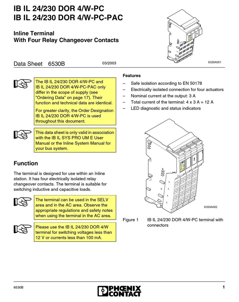 Phoenix Contact IB IL 24/230 DOR 4/W-PC User manual