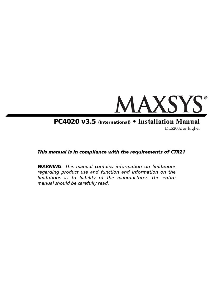 Maxsys PC4020 User manual