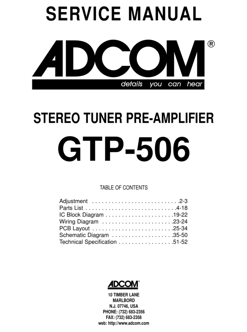 Adcom GTP-506 User manual Adcom GTP-506 User manual