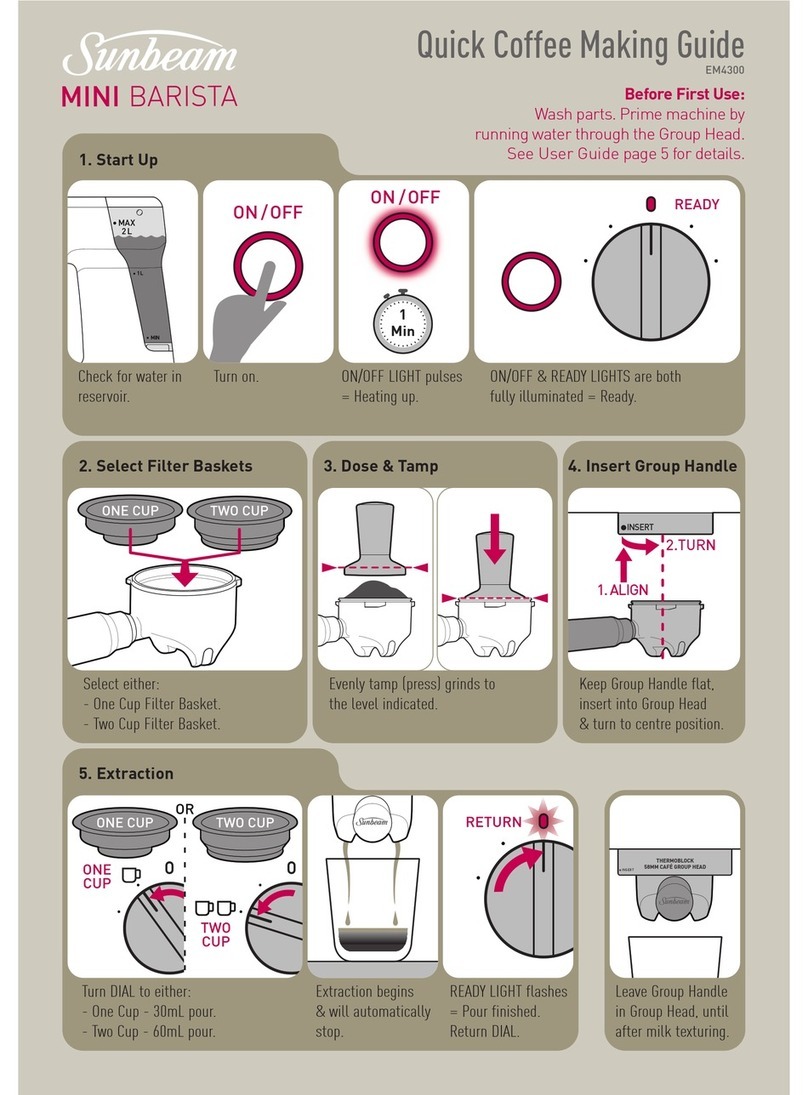 Sunbeam Mini Barista EM4300 quick guide