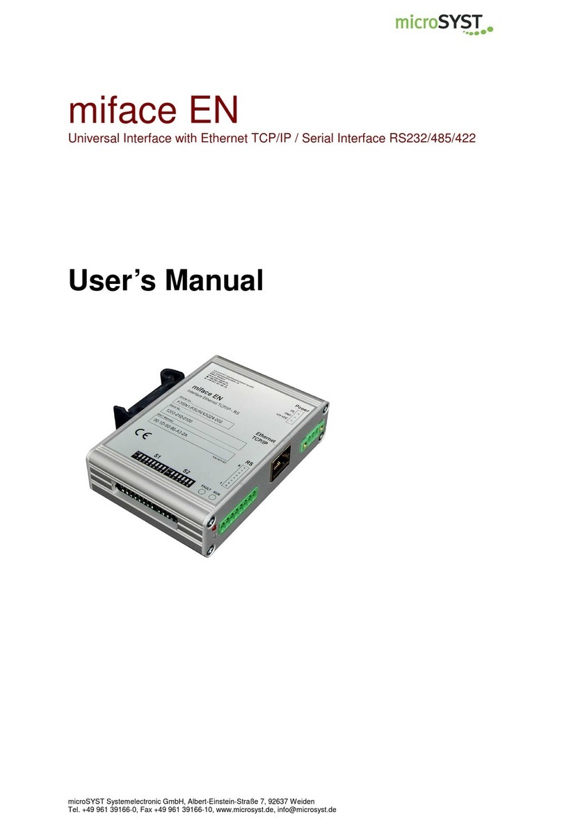 microSYST miface EN user manual
