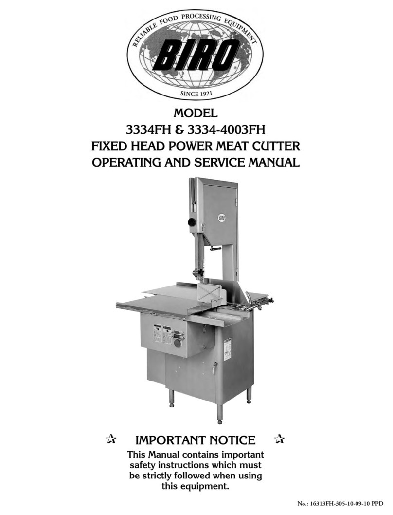 BIRO 3334FH Operating and service manual