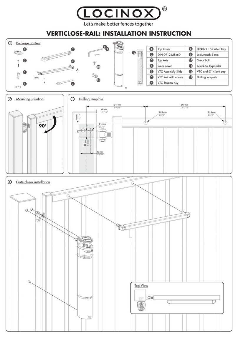 Locinox VERTICLOSE-RAIL Installation instructions manual