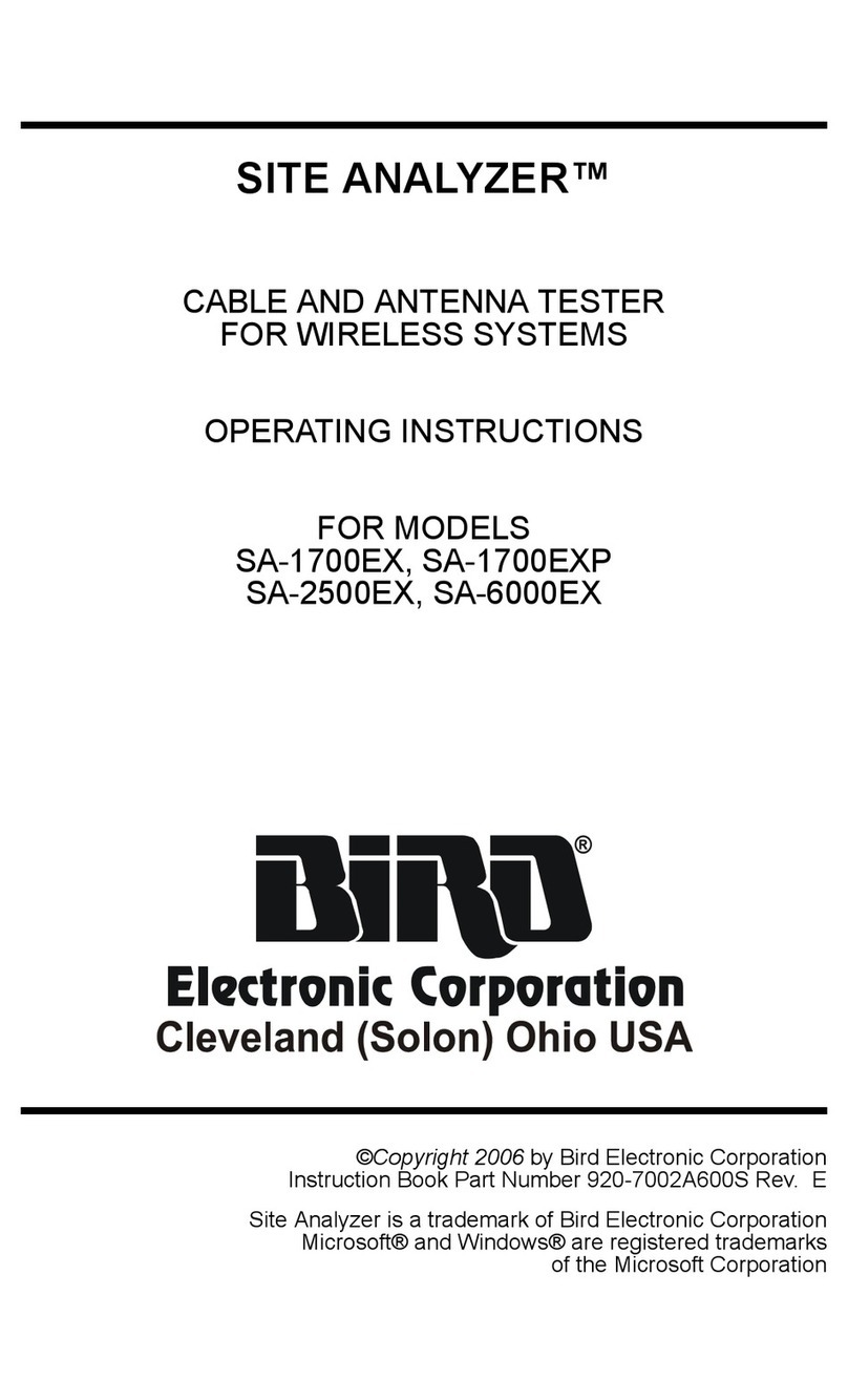 BIRD SITE ANALYZER SA-1700EX operating instructions