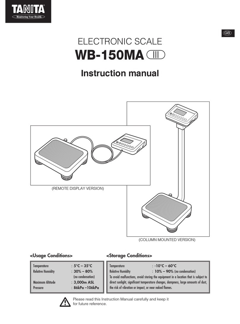 Tanita WB-150MA User manual
