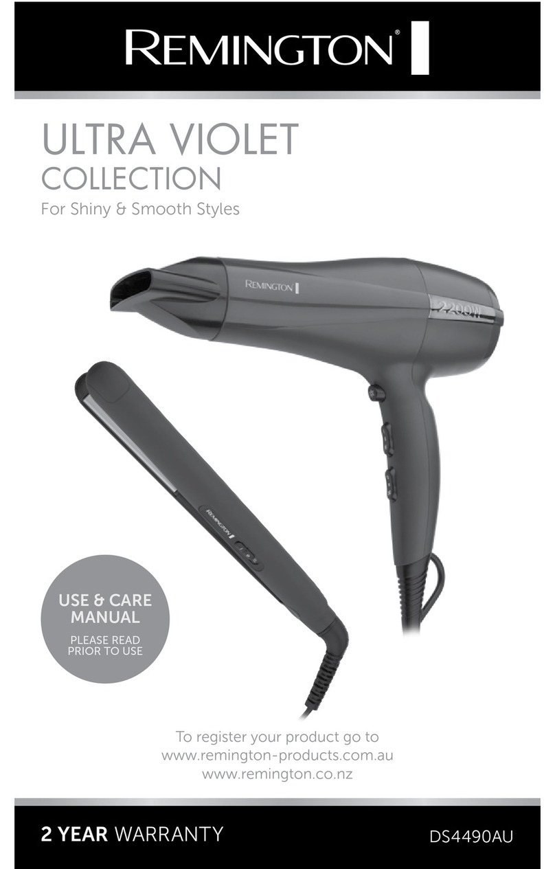 Remington Ultra Violet DS4490AU Use & care manual