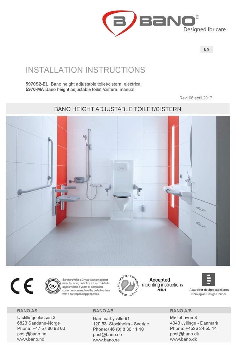 Bano 5970S2-EL installation instructions Bano 5970S2-EL installation instructions