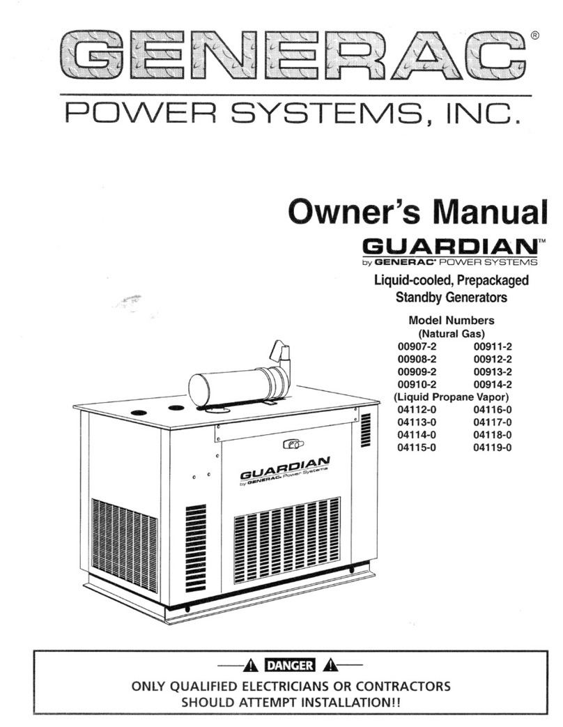 Generac Power Systems Guardian 00907-2 owner's manual