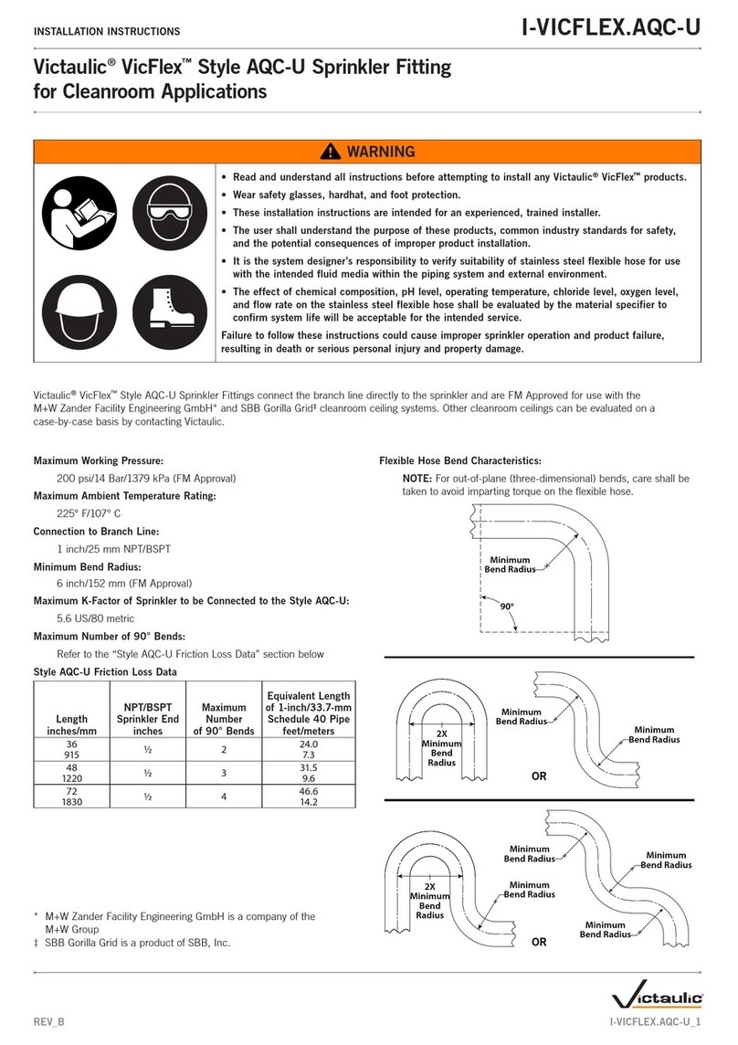 Victaulic VicFlex I-VICFLEX.AQC-U User manual