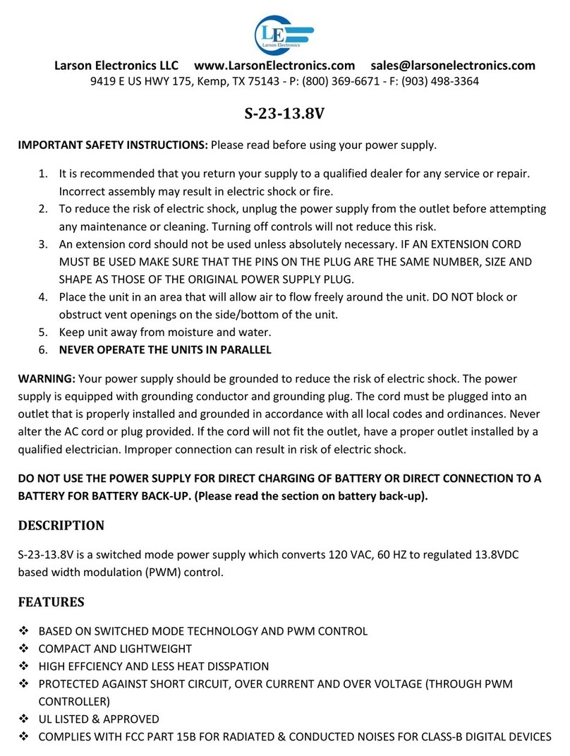 Larson Electronics S-23-13.8V User manual