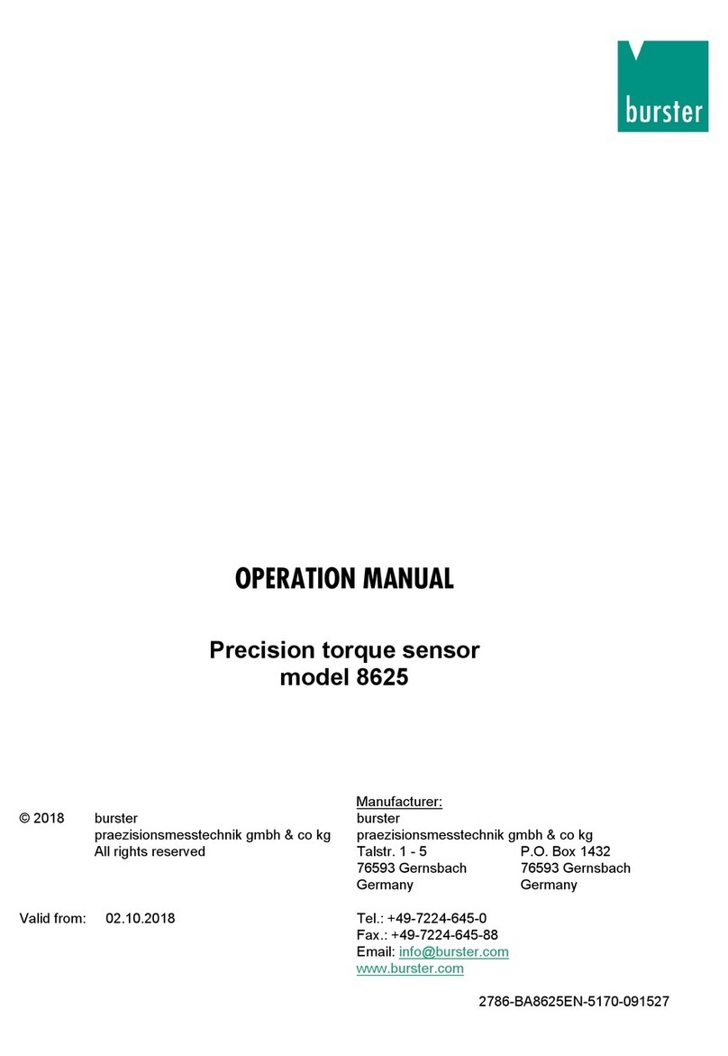 Burster 8625 Operation manual