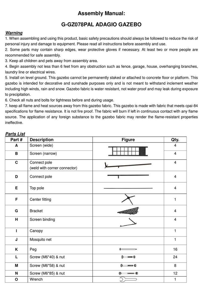 Sunjoy G-GZ078PAL User manual Sunjoy G-GZ078PAL User manual