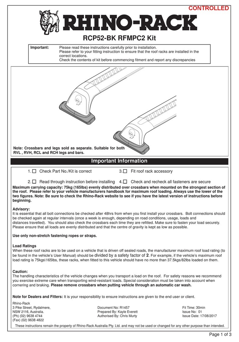 Rhino-Rack CP52-BK RFMPC2 user manual