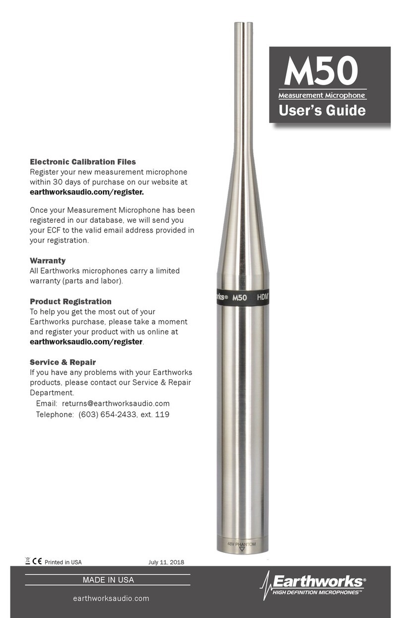 Earthworks M50 user guide Earthworks M50 user guide