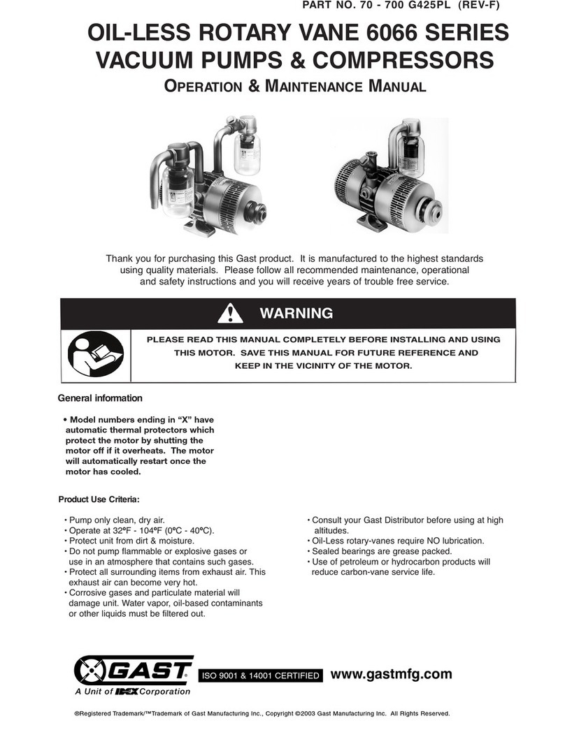 Gast 6066 SERIES Manual