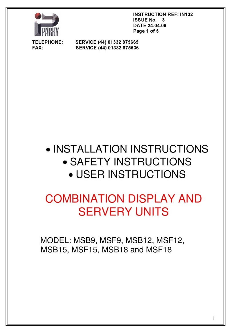 PARRY MSB9 Instructions for installation, safe operation and maintenance PARRY MSB9 Instructions for installation, safe operation and maintenance