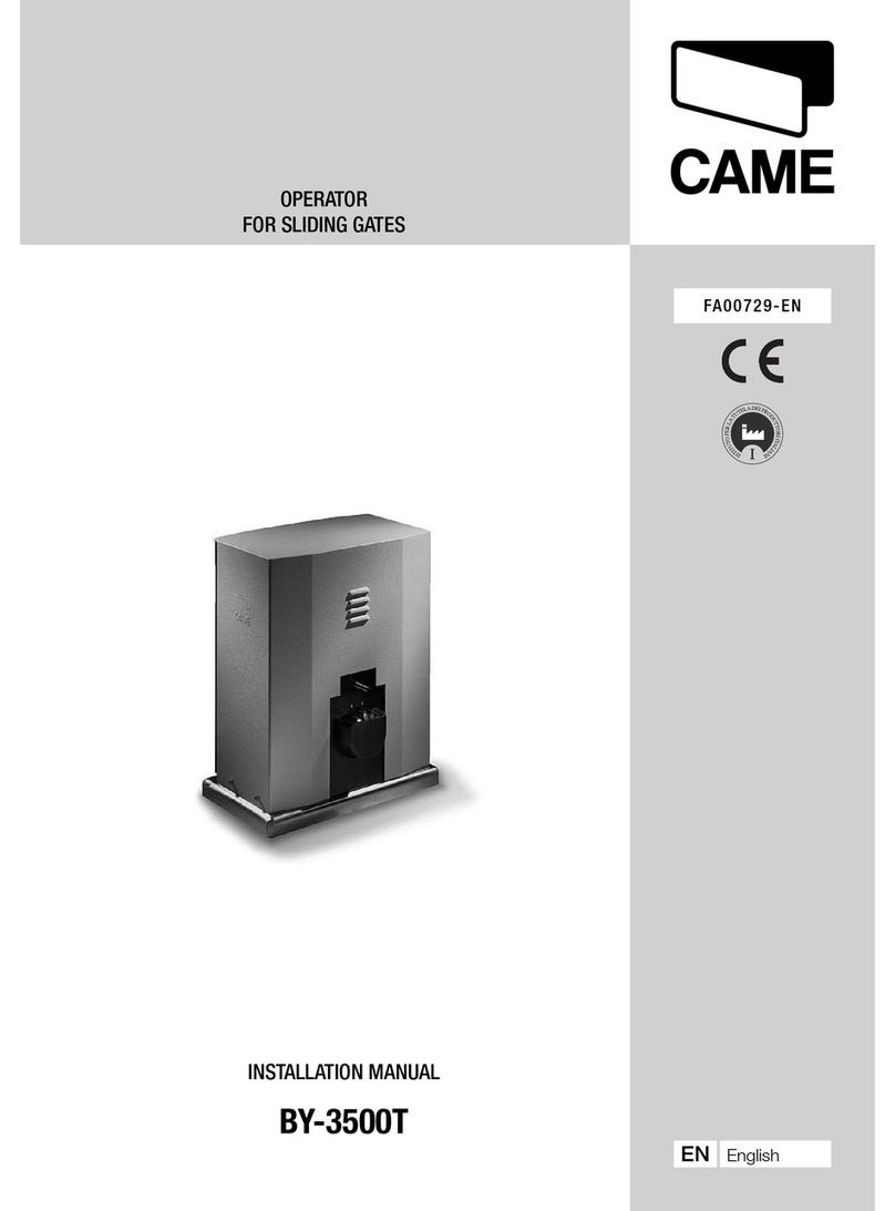 CAME BY-3500T User manual