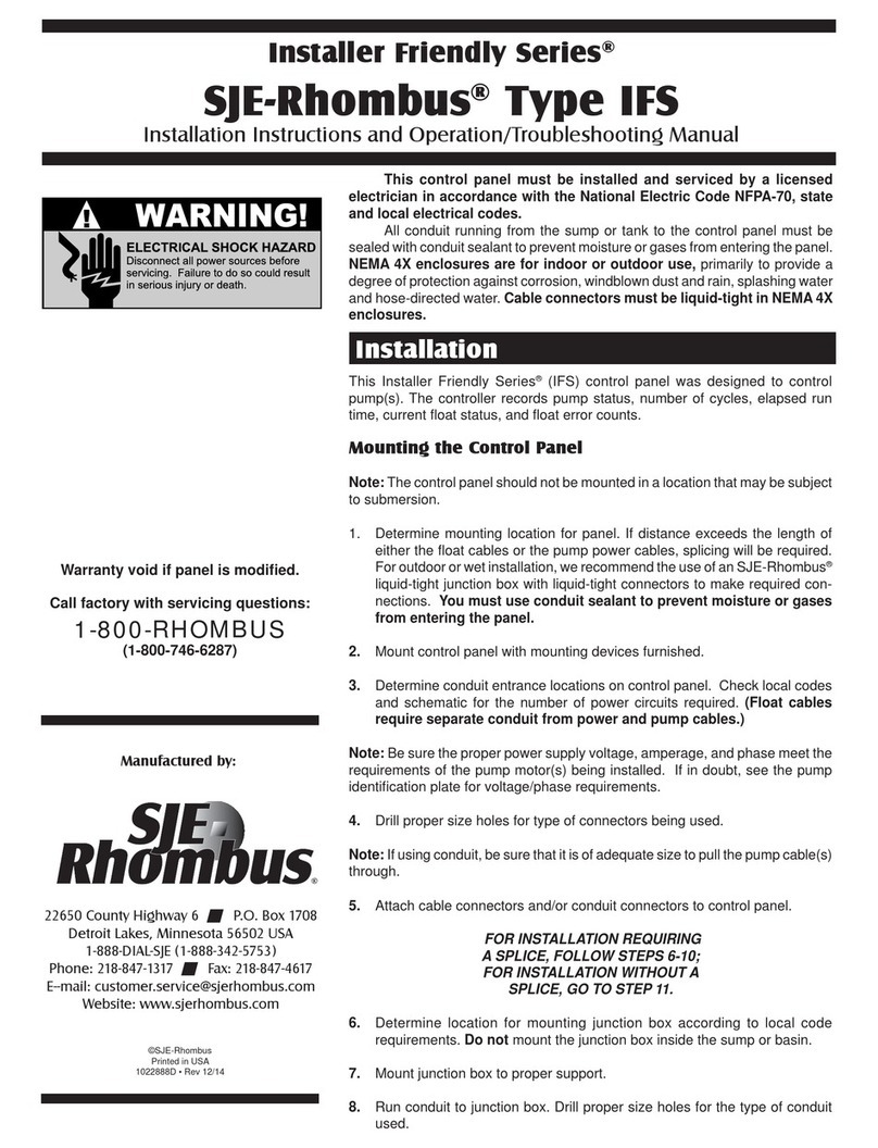 SJE Rhombus Installer Friendly Series User manual